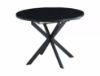 Obrazek Stół Gaston okrągły rozkładany blat 100-135 cm czarny
