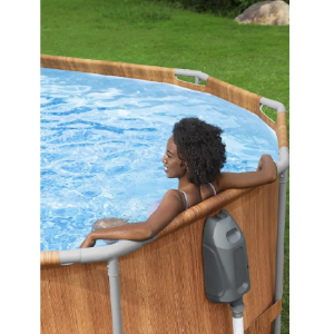 Obrazek Basen stelażowy owalny 6,10x3,66x1,22 m deska 56719