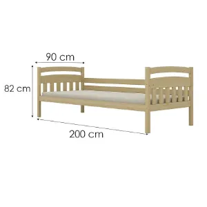 Obrazek Łóżko Tosia standard 90x200 naturalne, lakierowane