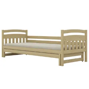 Obrazek Łóżko Tosia dodatkowe spanie 80x200 naturalne, lakierowane