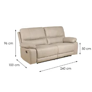 Obrazek Sofa Cassie 3S cappucino z funkcją relax