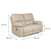 Obrazek Sofa Cassie 2S cappucino z funkcją relax