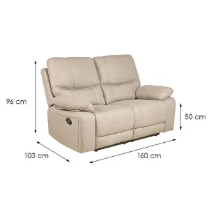 Obrazek Sofa Cassie 2S cappucino z funkcją relax