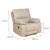Obrazek Fotel Cassie cappucino z funkcją relax