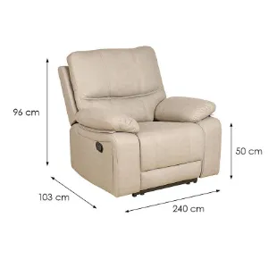 Obrazek Fotel Cassie cappucino z funkcją relax