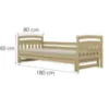 Obrazek Łóżko Dawid dodatkowe spanie 80x180 naturalne, lakierowane