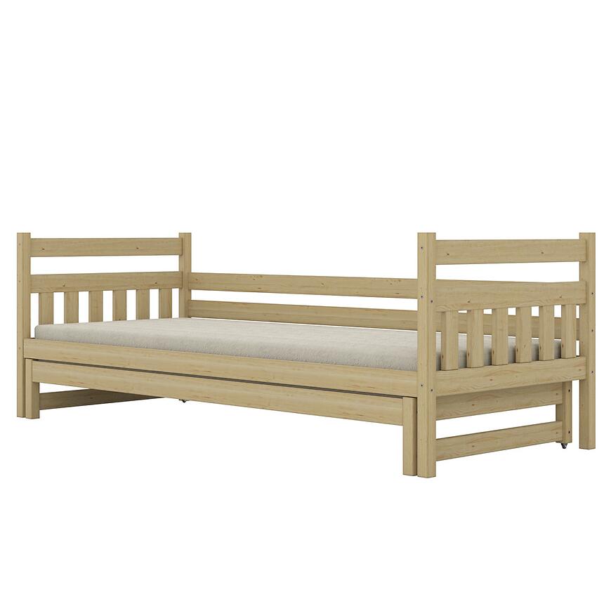 Łóżko Dawid dodatkowe spanie 90x200 naturalne, lakierowane