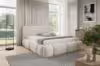 Obrazek Łóżko tapicerowane Merinno 120x200 kremowy bez oświetlenia LED