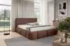 Obrazek Łóżko tapicerowane Merinno 120x200 brązowy bez oświetlenia LED