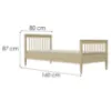 Obrazek Łóżko Emilia 80x160 naturalne, lakierowane