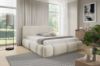 Obrazek Łóżko tapicerowane Merinno 180x200 kremowy bez oświetlenia LED