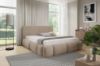 Obrazek Łóżko tapicerowane Merinno 180x200 jasny beż bez oświetlenia LED