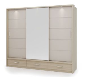 Obrazek Szafa z lustrem Arti 250 AR-01 dąb barista/beż piaskowy