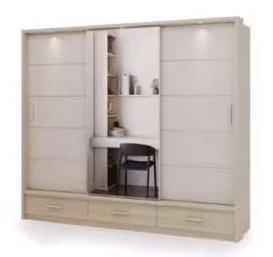 Obrazek Szafa z lustrem Arti 250 AR-01 dąb barista/beż piaskowy