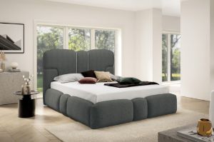Obrazek Łóżko tapicerowane Ophelio 140x200 szary bez oświetlenia LED