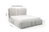 Obrazek Łóżko tapicerowane Ophelio 180x200 kremowy bez oświetlenia LED