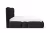Obrazek Łóżko tapicerowane Ophelio 200x200 czarny bez oświetlenia LED
