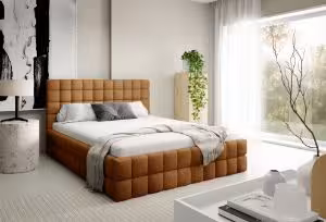 Obrazek Łóżko tapicerowane Dopio 140x200 rudy