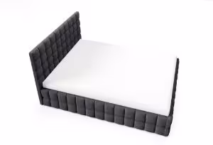 Obrazek Łóżko tapicerowane Dopio 140x200 ciemny szary