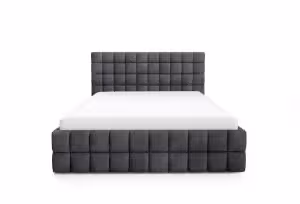 Obrazek Łóżko tapicerowane Dopio 140x200 ciemny szary