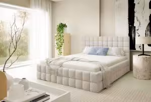 Obrazek Łóżko tapicerowane Dopio 140x200  beżowy