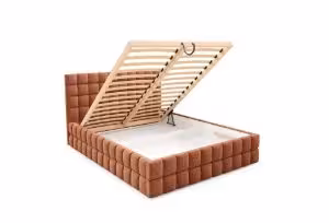 Obrazek Łóżko tapicerowane Dopio 140x200 pomarańczowy