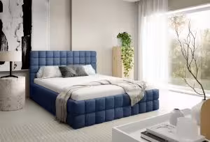 Obrazek Łóżko tapicerowane Dopio 160x200 granatowy