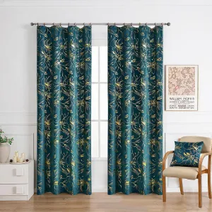 Obrazek Zasłona na taśmie INESS 2504-4/210GSM 140x250 turkusowy