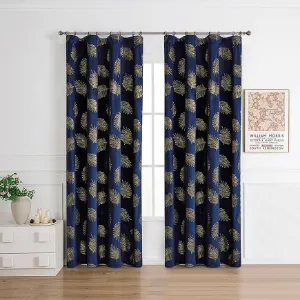 Obrazek Zasłona na taśmie MARMA 2504-2/210GSM 140x250 niebieski