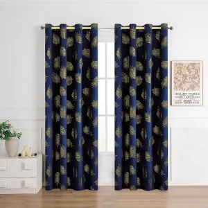 Obrazek Zasłona na przelotkach MARMA 2504-2/210GSM 140x250 niebieski