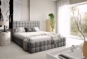 Obrazek Łóżko tapicerowane Dopio 180x200 jasny szary