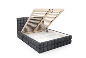 Obrazek Łóżko tapicerowane Dopio 180x200 ciemny szary