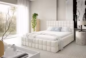 Obrazek Łóżko tapicerowane Dopio 180x200  kremowy