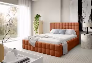 Obrazek Łóżko tapicerowane Dopio 180x200 pomarańczowy