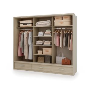 Obrazek Szafa z lustrem Arti 250 AR-01 dąb barista/beż piaskowy