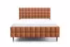Obrazek Łóżko tapicerowane z nogami Dopio 140x200 pomarańczowy