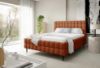 Obrazek Łóżko tapicerowane z nogami Dopio 140x200 pomarańczowy