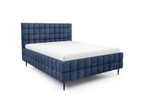 Obrazek Łóżko tapicerowane z nogami Dopio 160x200 granatowy