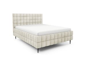 Obrazek Łóżko tapicerowane z nogami Dopio 160x200 śmietankowy