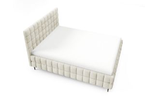 Obrazek Łóżko tapicerowane z nogami Dopio 160x200 śmietankowy