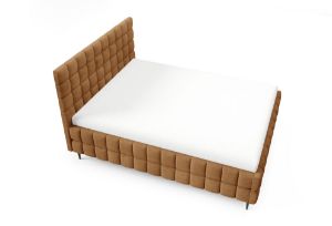 Obrazek Łóżko tapicerowane z nogami Dopio 160x200 rudy