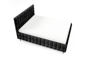 Obrazek Łóżko tapicerowane z nogami Dopio 160x200 grafitowy