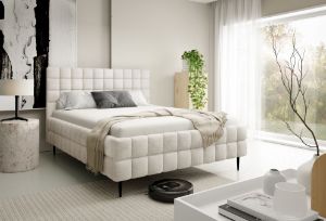 Obrazek Łóżko tapicerowane z nogami Dopio 160x200 szarobeżowy