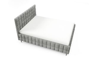 Obrazek Łóżko tapicerowane z nogami Dopio 160x200 jasny szary