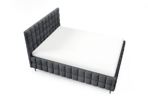 Obrazek Łóżko tapicerowane z nogami Dopio 160x200 ciemny szary