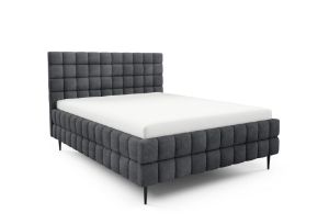 Obrazek Łóżko tapicerowane z nogami Dopio 160x200 ciemny szary