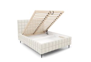 Obrazek Łóżko tapicerowane z nogami Dopio 160x200  kremowy