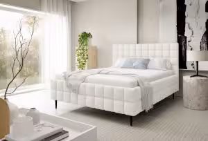 Obrazek Łóżko tapicerowane z nogami Dopio 160x200  biały