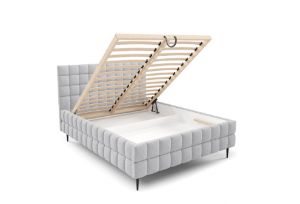 Obrazek Łóżko tapicerowane z nogami Dopio 160x200  popielaty