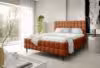Obrazek Łóżko tapicerowane z nogami Dopio 160x200 pomarańczowy